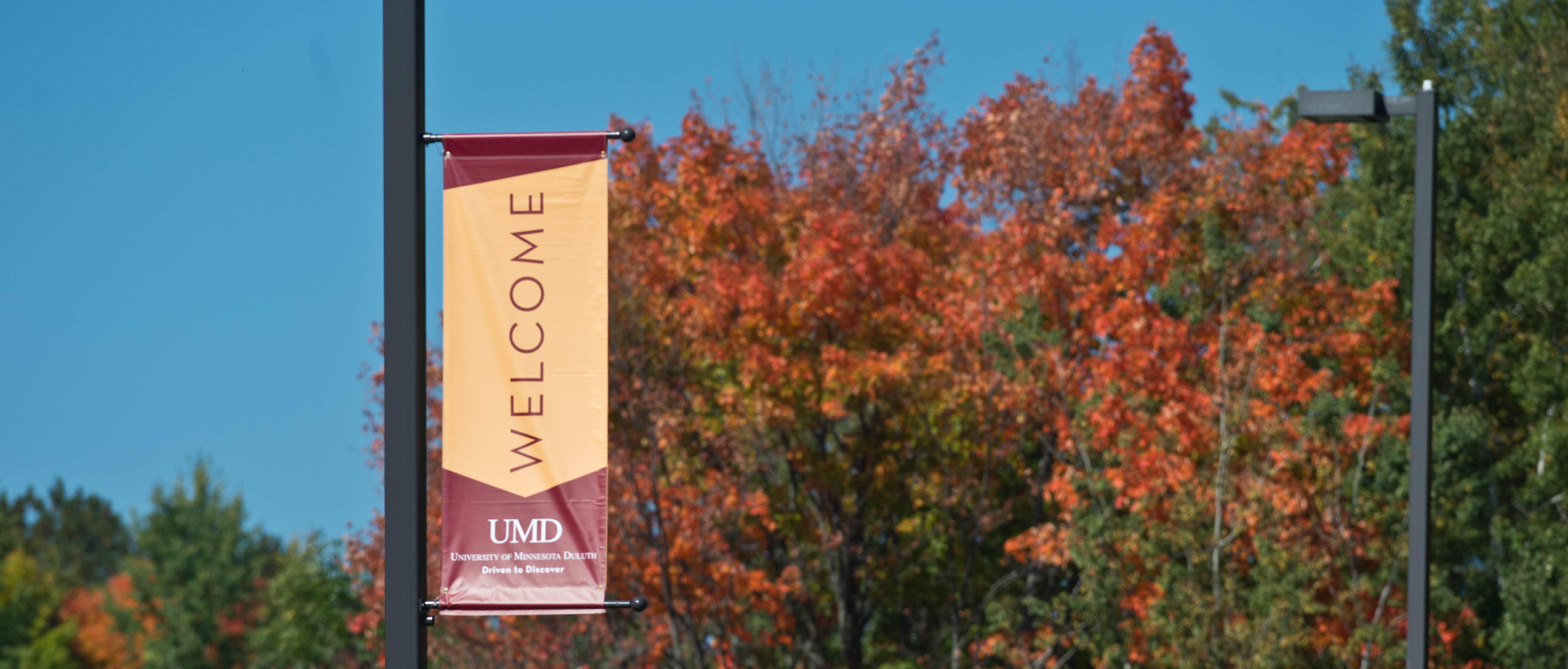 Welcome sign on UMD campus